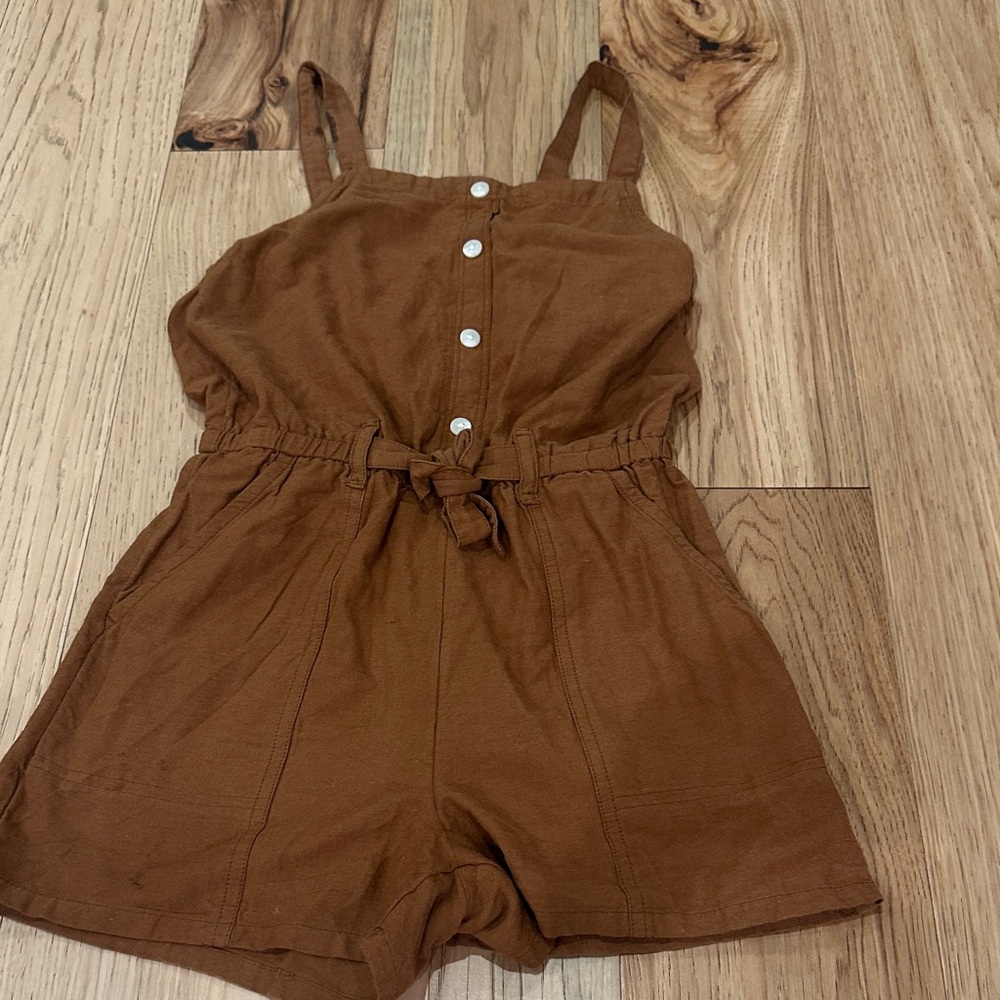 Old Navy Kids Tan One Piece Jumpsuit